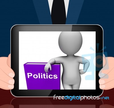 Politics Book And Character Displays Books About Government Demo… Stock Image