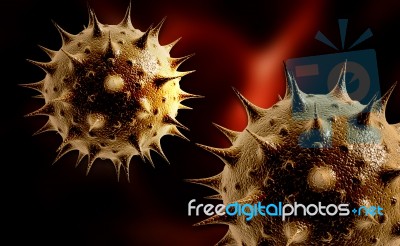 Pollen Virus Stock Image