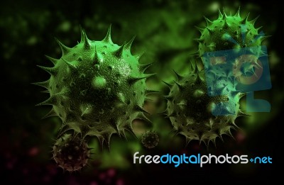 Pollen Virus Stock Image