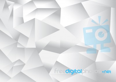 Polygon Pattern Abstract Background, White And Grey Theme, , Illustration, Copy Space For Text Stock Image