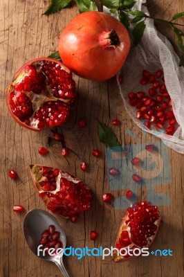 Pomegranate Fruit Healthy Food Fresh Organic Stock Photo