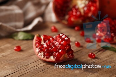 Pomegranate Fruit Healthy Food Fresh Organic Stock Photo