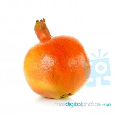 Pomegranate Fruit Isolated On The White Background Stock Photo