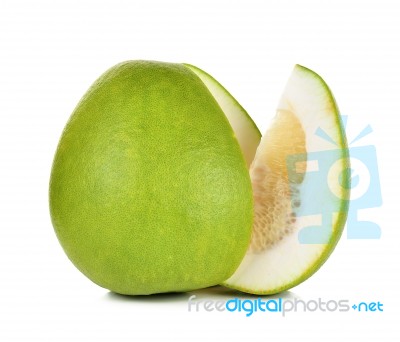 Pomelo Citrus Isolated On The White  Background Stock Photo