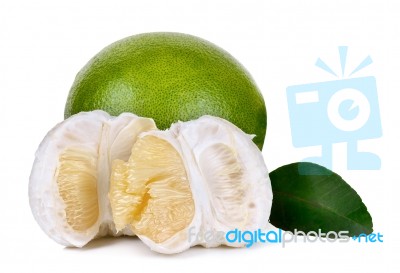 Pomelo Isolated On The White Background Stock Photo