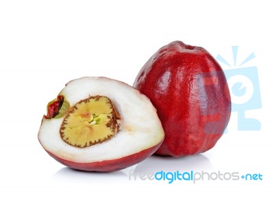 Pomerac, Malay Apple, Isolated On White Stock Photo