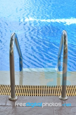 Pool Ladders Stock Photo