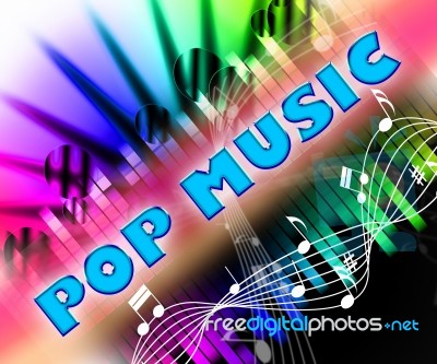 Pop Music Means Sound Tracks And Acoustic Stock Image