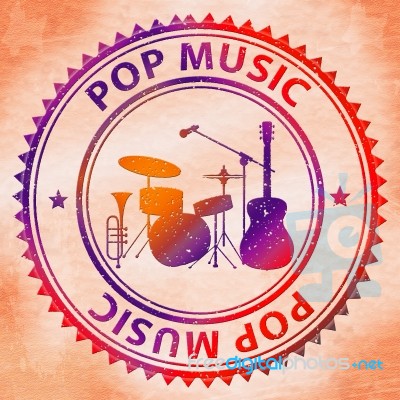 Pop Music Means Sound Tracks And Melodies Stock Image