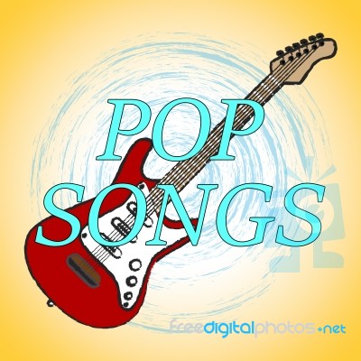 Pop Songs Represents Popular Music And Melodies Stock Image