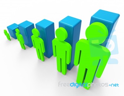 Population Increase Indicates Group Up And Success Stock Image