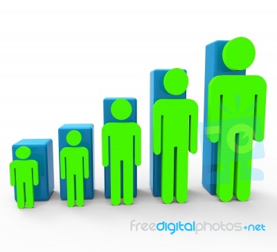 Population Increase Indicates Rising Friends And Togetherness Stock Image