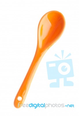 Porcelain Spoon Stock Photo