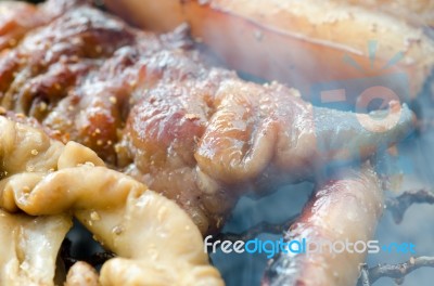 
Pork And Pork Roast Aroma, Mouth-watering Taste Of Thailand On Stock Photo