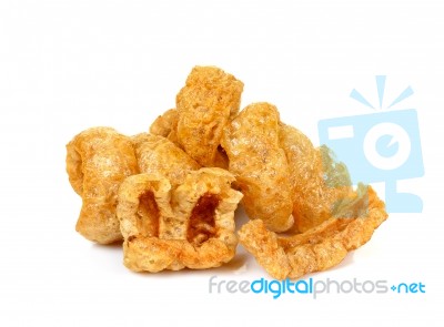 Pork Rind Favorite Food In Thailand Stock Photo