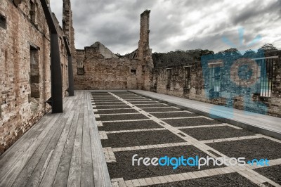 Port Arthur Building In Tasmania, Australia Stock Photo