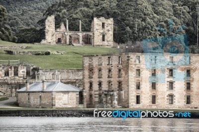 Port Arthur Building In Tasmania, Australia Stock Photo