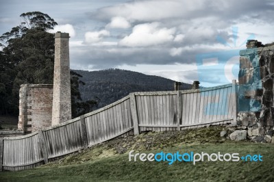 Port Arthur Building In Tasmania, Australia Stock Photo