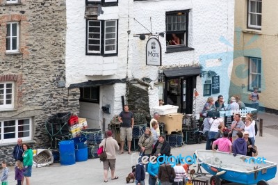 Port Isaac, Cornwall/uk - August 13 : A View Of Port Isaac In Co… Stock Photo