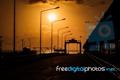 Port Of Ferry In Koh Samui, Thailand Stock Photo