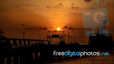 Port Of Ferry In Koh Samui, Thailand Stock Photo