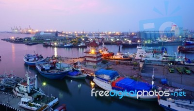 Port Of Tanjung Mas Semarang Stock Photo