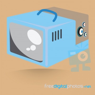 Portable Television Stock Image