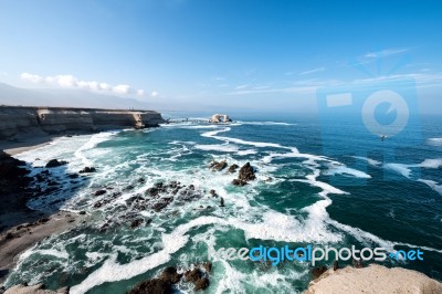 Portada (arch) Rock Formation, Chilean Coastline, La Portada Nat… Stock Photo