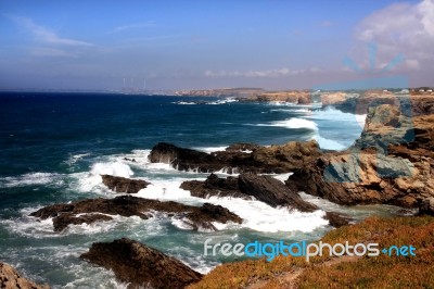 Porto Covo Coastline Stock Photo