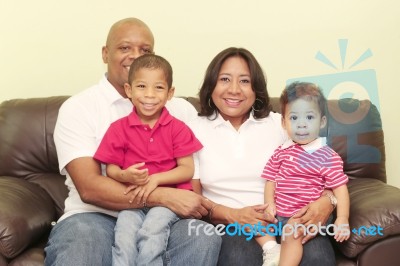 Portrait Of A Beautiful African Family Stock Photo