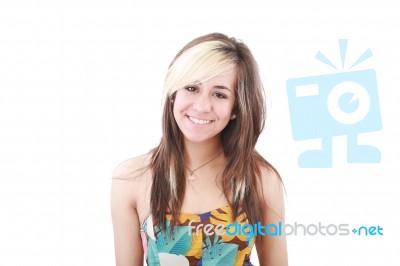 Portrait Of A Beautiful Teenage Girl Stock Photo