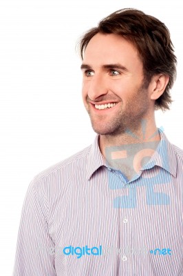 Portrait Of A Cheerful Young Man Stock Photo