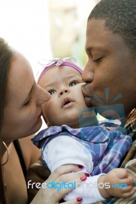 Portrait Of A Happy Family Stock Photo