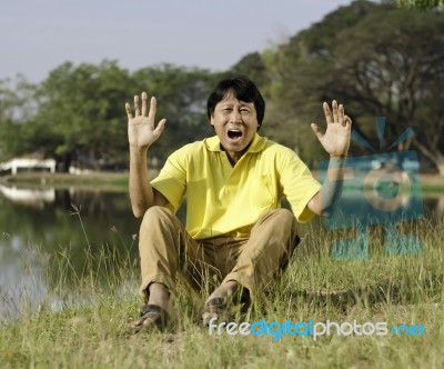 Portrait Of A Happy Man Stock Photo