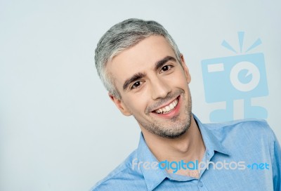 Portrait Of A Smart Male Model Stock Photo