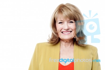 Portrait Of A Smiling Beautiful Woman Stock Photo