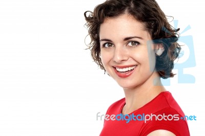 Portrait Of An Attractive Smiling Female Model Stock Photo