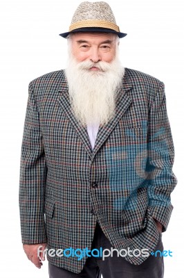 Portrait Of An Old Man Stock Photo