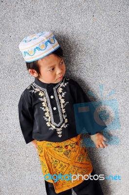 Portrait Of Asian Boy Stock Photo