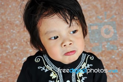 Portrait Of Asian Boy Stock Photo