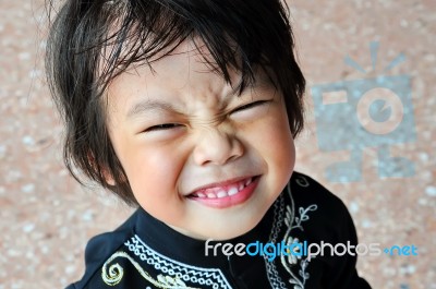 Portrait Of Asian Boy Stock Photo