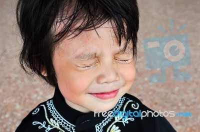 Portrait Of Asian Boy Stock Photo