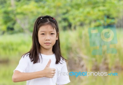 Portrait Of Asian Young Girl Stock Photo