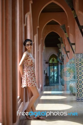 Portrait Of Beautiful Smiling Asian Woman Stock Photo