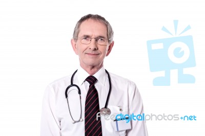 Portrait Of Caucasian Doctor Posing Stock Photo