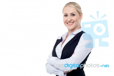 Portrait Of Charming Young Business Lady Stock Photo