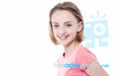 Portrait Of Charming Young Girl Stock Photo