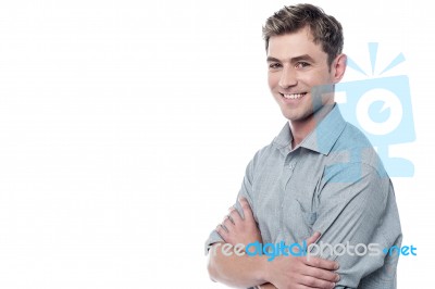 Portrait Of Handsome Young Guy Stock Photo