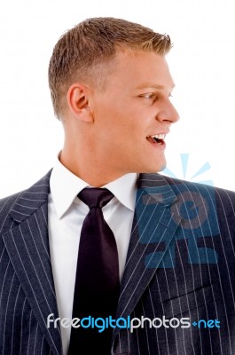 Portrait Of Happy Businessman Stock Photo