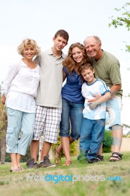 Portrait Of Happy Family Stock Photo